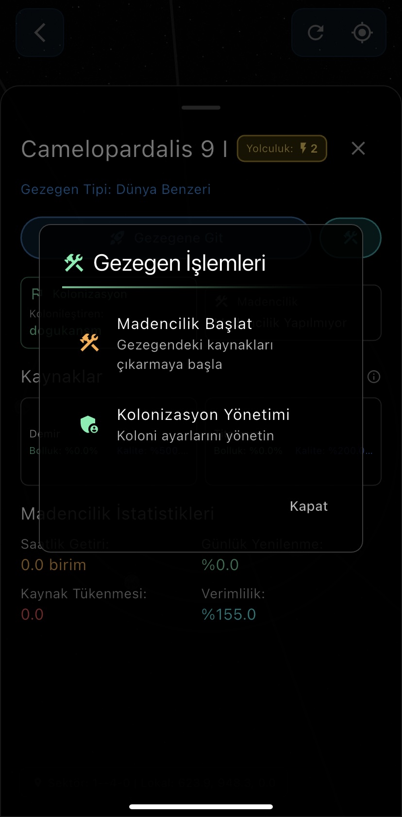 Kolonizasyon Ekranı 2