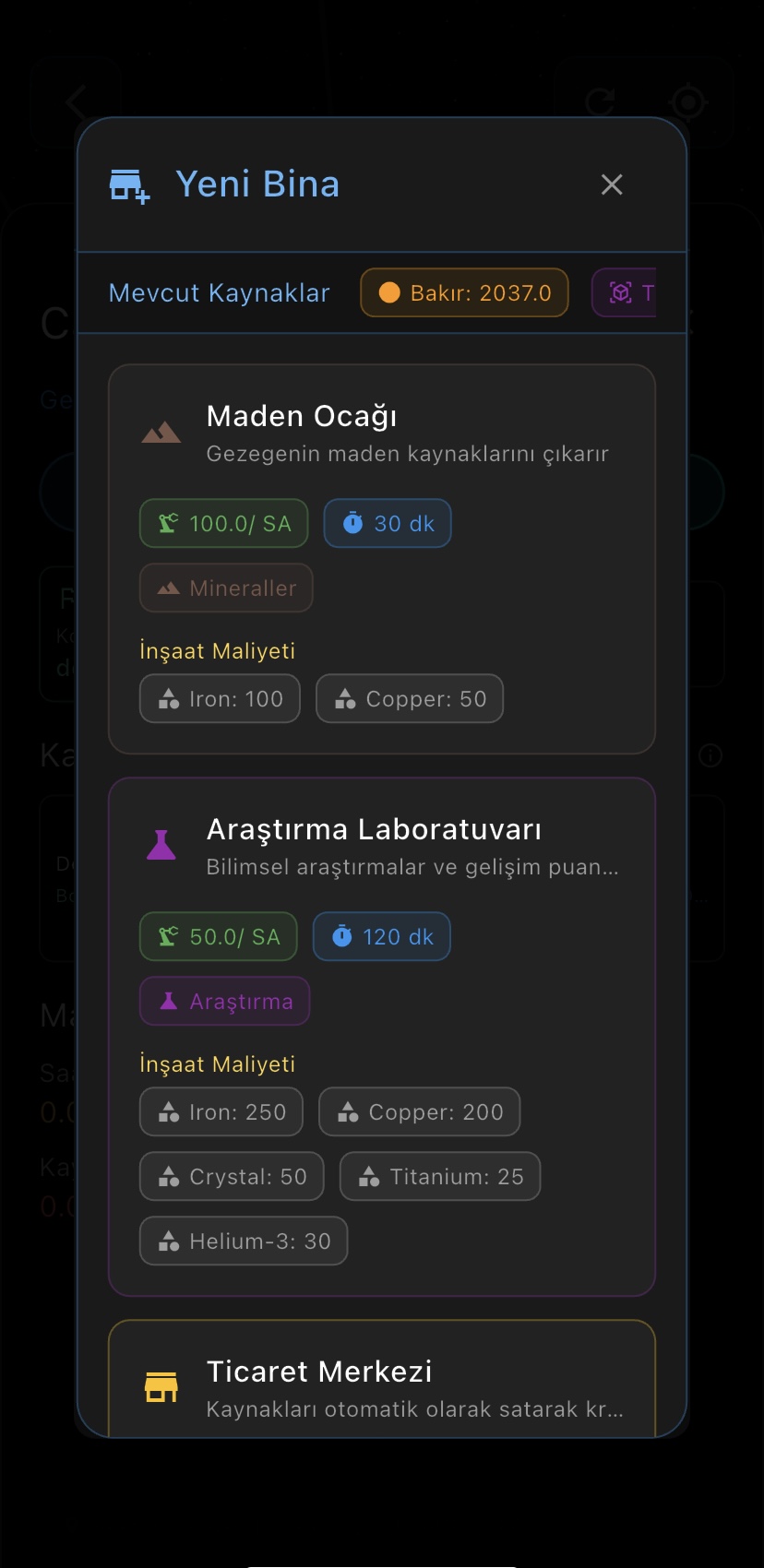 Kolonizasyon Ekranı 5